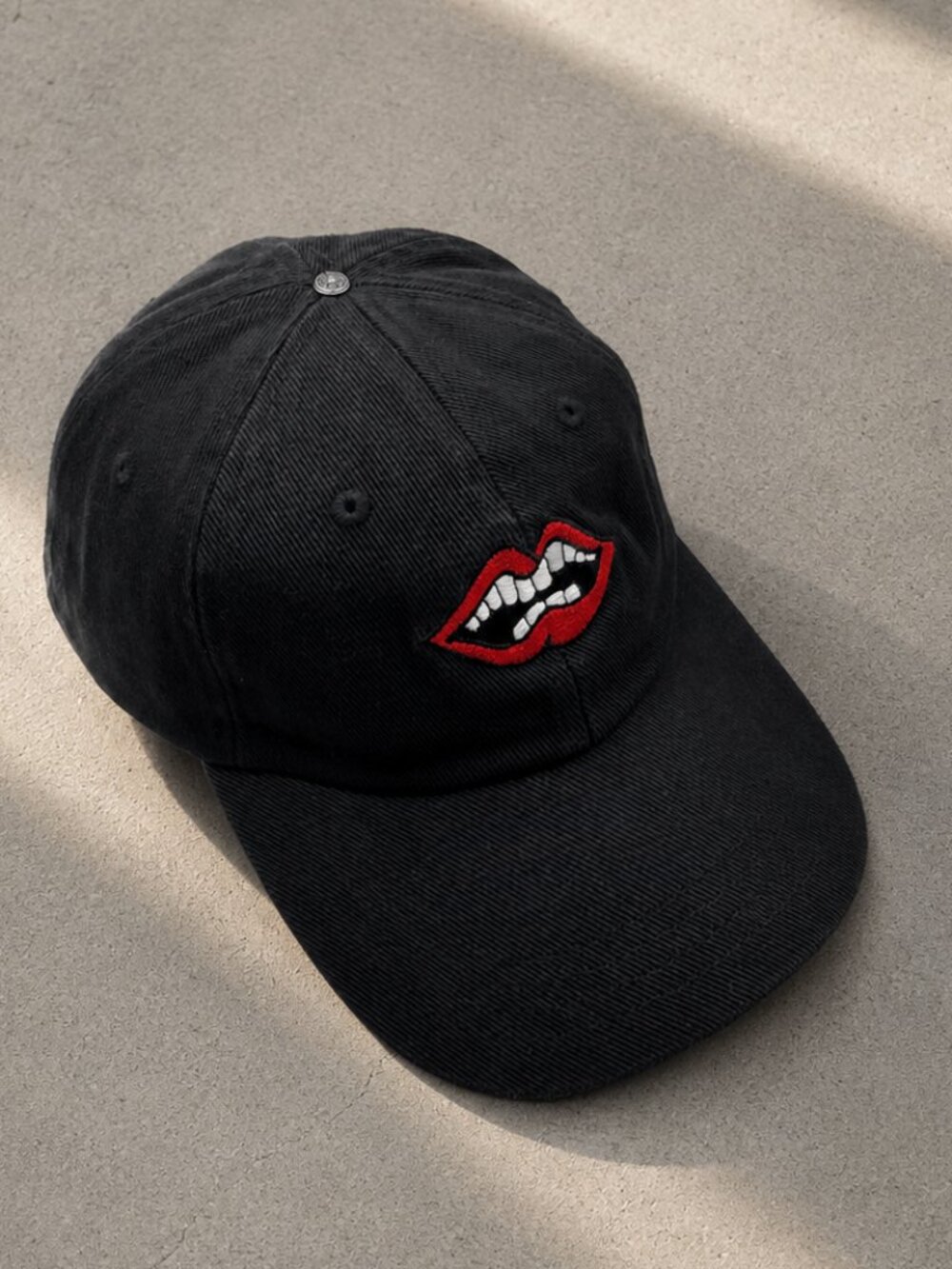 Chrome Hearts Matty Boy Chomper Leather Strapback Hat Black - Size M 58.5 cm